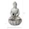 Glitzhome® 20.5" Zen-Style LED Meditating Buddha Outdoor Fountain